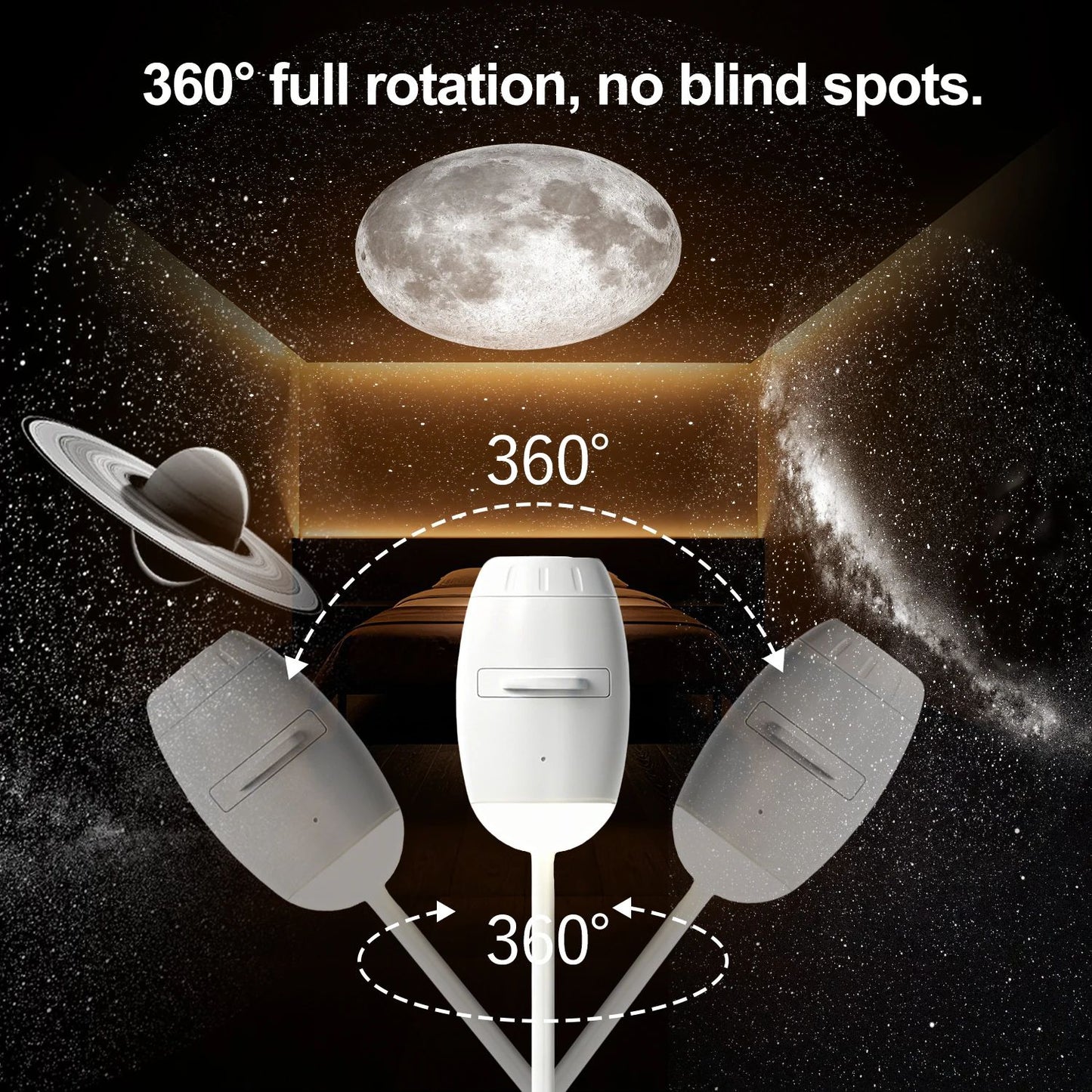Evonix 2-in-1 Galaxy Projector V2